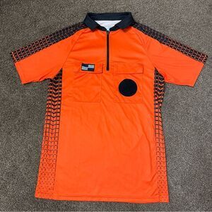 Orange Referee Jersey S Official Sports US Soccer Federation W/ Patch Shirt